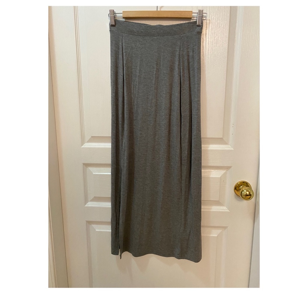 H&M long grey skirt with slits on the side with tags size xsmall
